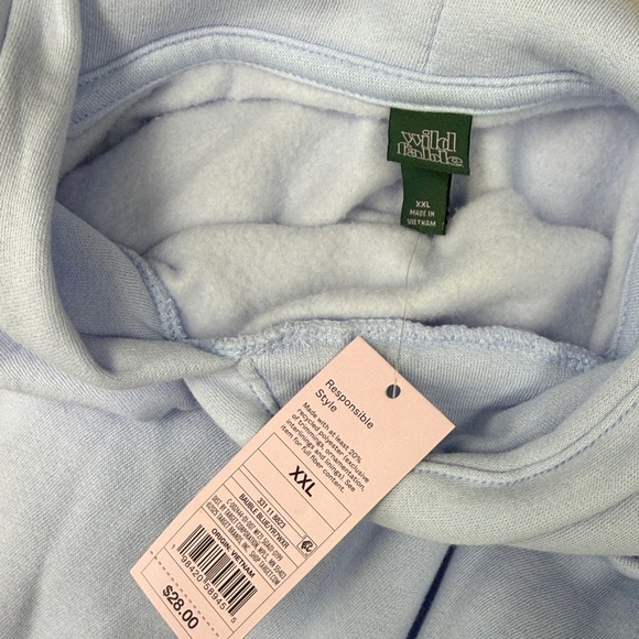 Wild Fable Light Blue Hoodie Sweater size xxl bauble blue Love Is All Around You - Picture 9 of 9